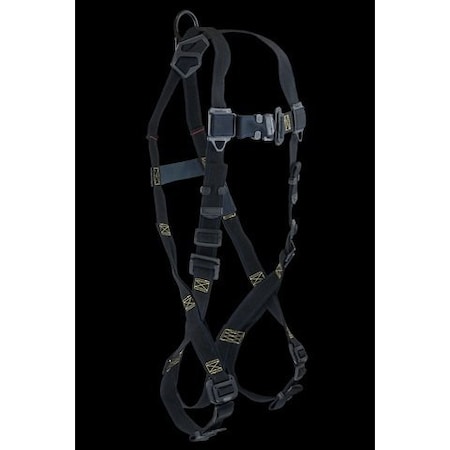 7047 Fall Protection Harness, 3XL, 425 lb, Mating Chest/ Mating Leg Straps, Back D-Ring MPN:70473X