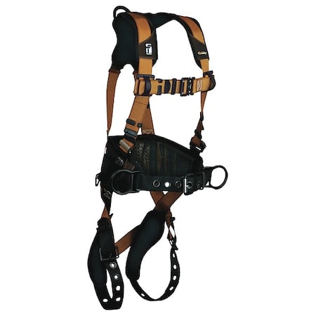 ComforTech® Full Body Harness, L, 425 lb., Quick-Connect Chest/ Tongue Leg Straps MPN:7081BL