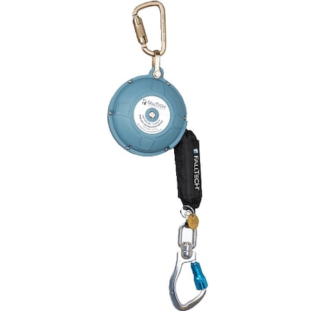 Contractor Self-Retracting Lifeline, 20 ft. Length, Carabiner, Aluminum, 1 Leg(s) MPN:7276BWR