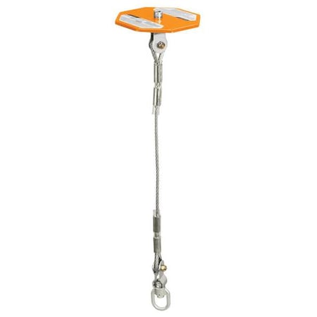 Drop Thru Anchor, 6 ft Length, 310 lb Weigth Capacity, Steel Anchor, Swivel D-Ring MPN:74946