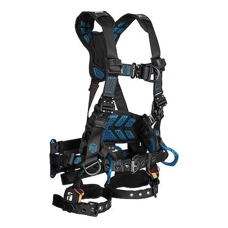 Tower Harness, 2XL, 425 lb, Quick-Connect Chest/ Tongue Leg Straps, Back, Chest, Hips D-Ring MPN:80482X