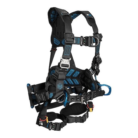 Tower Harness, S, 425 lb, Quick-Connect Chest/ Quick-Connect Leg Straps, Back, Chest, Hips D-Ring MPN:8048QCS