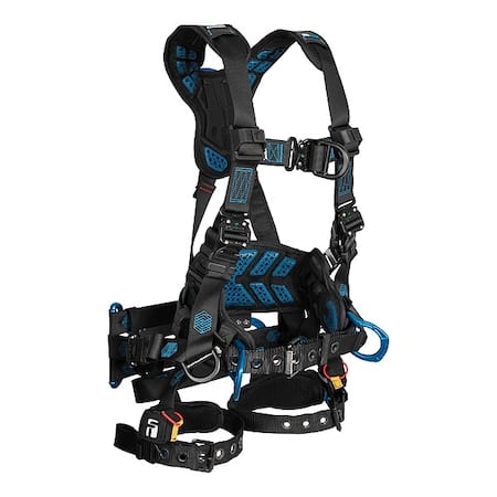 Tower Harness, S, 425 lb, Quick-Connect Chest/ Tongue Leg Straps, Back, Chest, Hips D-Ring MPN:8048S