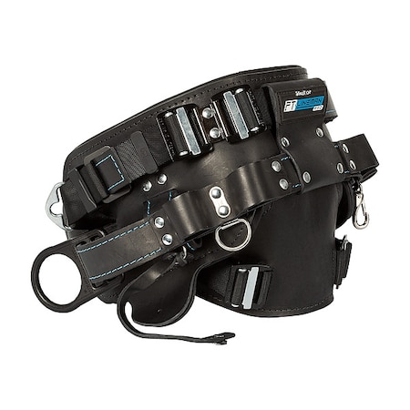 Body Belt, 6 D-Rings, Hips Location, Steel, Includes Padding: Yes, XL MPN:8050QCXL