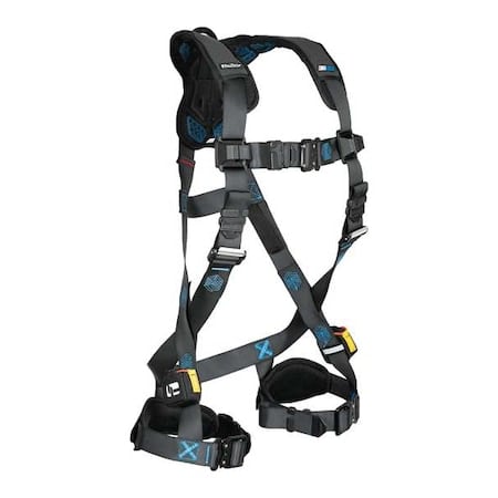 Not Applicable Fall Protection Harness, XL, 425 lb, Quick-Connect Chest/ Quick-Connect Leg Straps MPN:8124BQCXL