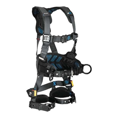 Not Applicable Fall Protection Harness, XL, 425 lb, Quick-Connect Chest/ Tongue Leg Straps MPN:8127BXL