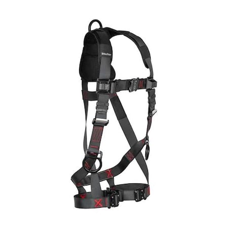 Not Applicable Fall Protection Harness, 2XL/3XL, 425 lb, Quick-Connect Chest/ Back, Hips D-Ring MPN:8142QC2X3X