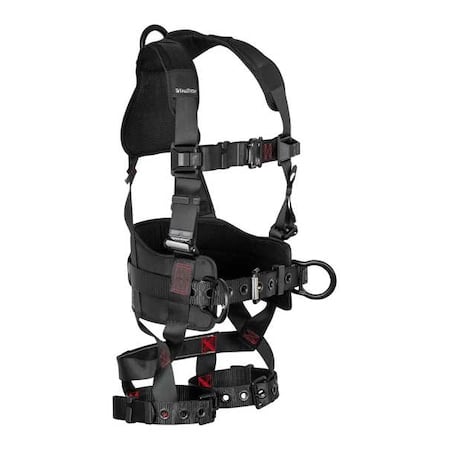 Not Applicable Fall Protection Harness, L/XL, 425 lb, Quick-Connect Chest/ Tongue Leg Straps MPN:8144LX