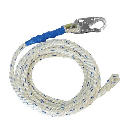 Vertical Lifeline, White, Steel Hardware MPN:8200