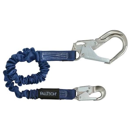 Elastic Shock Absorbing Lanyard, 4 ft. to 6 ft. Length, Snap Hook, Aluminum, 1 Leg(s) MPN:82403A