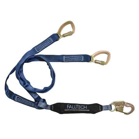 WrapTech Shock Absorbing Lanyard, 6 ft. Length, Snap Hook, Steel, 2 Leg(s), 310 lb. Weight Capacity MPN:8241Y