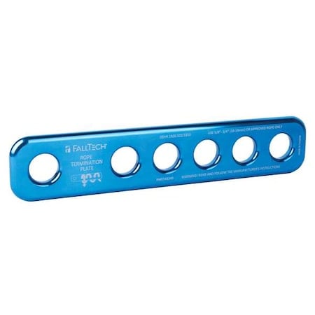 Rope Termination Plate, 10 in H, Blue MPN:8349