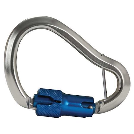 Carabiner, Twist-Lock, Pear, 3 3/4 in Length, 7/8