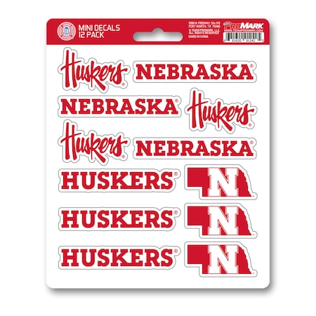 University of Nebraska Mini Decal Sticker, PK12 MPN:61180