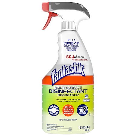 Disinfectant and Sanitizer, 32 oz. Trigger Spray Bottle, Unscented, 8 PK MPN:311836