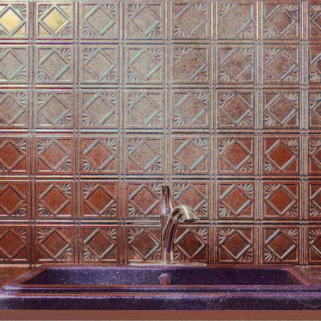 Fasade 18in x 24in Traditional 4 Antique Bronze Backsplash Panel 5pk MPN:PB5131