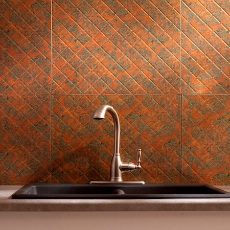Fasade 18in x 24in Quilted Copper Fantasy Backsplash Panel 5pk MPN:PB5411