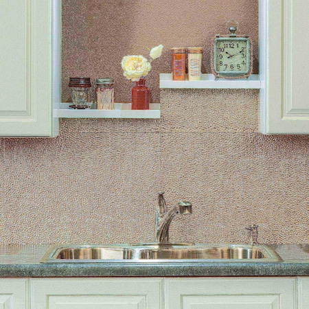 Fasade 18in x 24in Hammered Vintage Metal Backsplash Panel 5pk MPN:PB5534