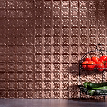 Fasade 18in x 24in Traditional 6 Argent Bronze Backsplash Panel 5pk MPN:PB5628