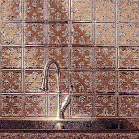 Fasade 18in x 24in Traditional 10 Argent Bronze Backsplash Panel 5pk MPN:PB5728