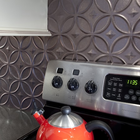Fasade 18in x 24in Rings Galvanized Steel Backsplash Panel 5pk MPN:PB6130
