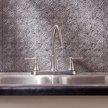 Fasade 18in x 24in Lotus Galvanized Steel Backsplash Panel 5pk MPN:PB6330