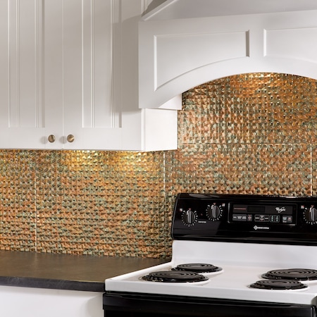 Fasade 18in x 24in Terrain Copper Fantasy Backsplash Panel 5pk MPN:PB6711