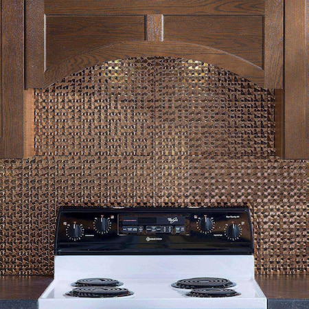 Fasade 18in x 24in Terrain Antique Bronze Backsplash Panel 5pk MPN:PB6731