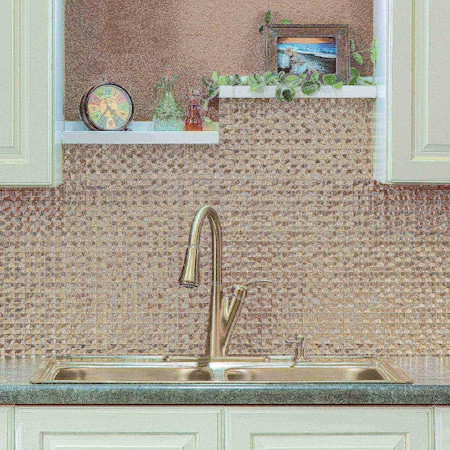 Fasade 18in x 24in Terrain Vintage Metal Backsplash Panel 5pk MPN:PB6734