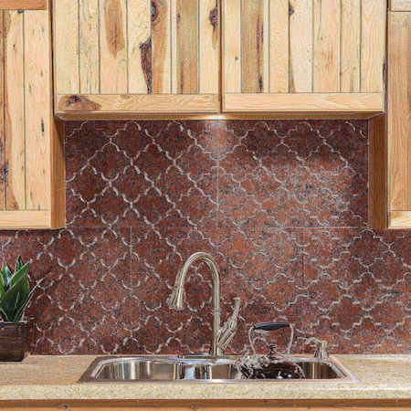 Fasade 18in x 24in Monaco Moonstone Copper Backsplash Panel 5pk MPN:PB6818