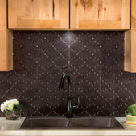 Fasade 18in x 24in Monaco Smoked Pewter Backsplash Panel 5pk MPN:PB6827