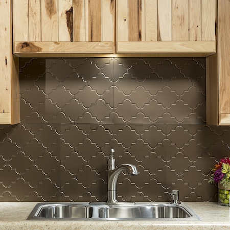 Fasade 18in x 24in Monaco Argent Bronze Backsplash Panel 5pk MPN:PB6828