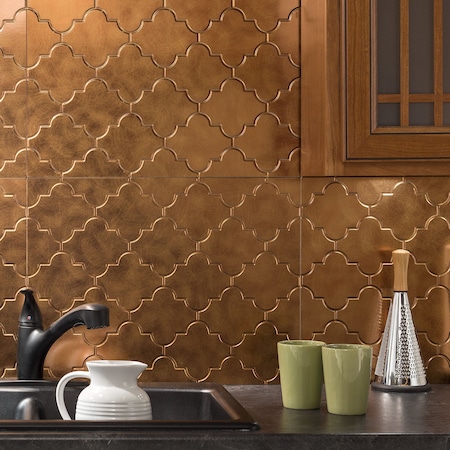 Fasade 18in x 24in Monaco Antique Bronze Backsplash Panel 5pk MPN:PB6831