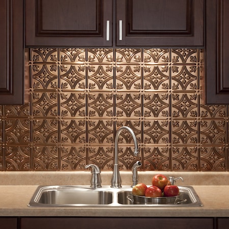 Fasade 18in x 24in Traditional 1 Oil Rubbed Bronze Backsplash Panel 5pk MPN:PB5026