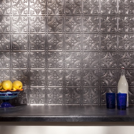 Fasade 18in x 24in Traditional 1 Galvanized Steel Backsplash Panel 5pk MPN:PB5030