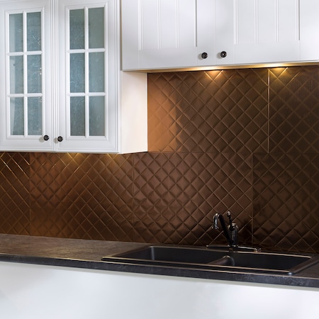 Fasade 18in x 24in Quilted Oil Rubbed Bronze Backsplash Panel 5pk MPN:PB5426