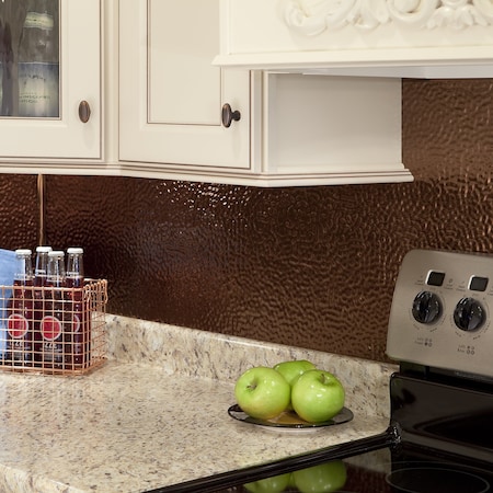 Fasade 18in x 24in Hammered Oil Rubbed Bronze Backsplash Panel 5pk MPN:PB5526