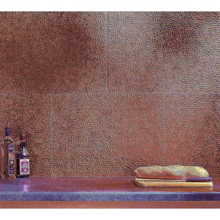 Fasade 18in x 24in Hammered Antique Bronze Backsplash Panel 5pk MPN:PB5531