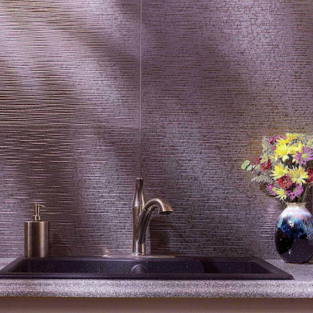 Fasade 18in x 24in Ripple Galvanized Steel Backsplash Panel 5pk MPN:PB6230