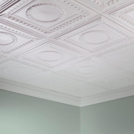 Rosette 2Ftx4Ft Glue Up Ceiling Til, PK 5, 5 PK MPN:PG5401
