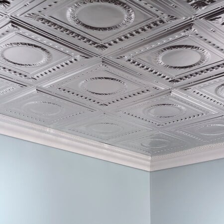 Rosette 2Ftx4Ft Glue Up Ceiling Til, PK 5, 5 PK MPN:PG5408