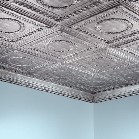 Rosette 2Ftx4Ft Glue Up Ceiling Til, PK 5, 5 PK MPN:PG5421