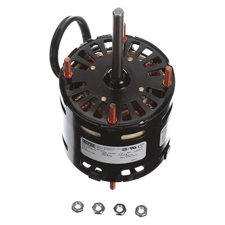 HVAC Motor, Open Air-Over, 1/20 HP, 1, 550 Nameplate RPM, 1 Speed, 115V AC, Stud Mount, CWSE, B MPN:D1124