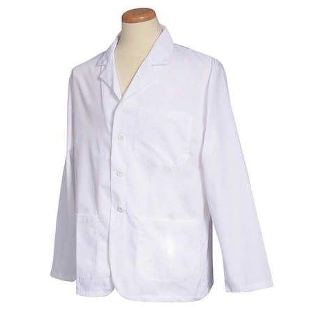 Lab Coat, Polyester/Cotton, 3 Pockets, Buttons MPN:125 XS