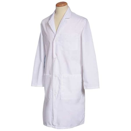 Lab Coat, Polyester/Cotton, 3 Pockets, Button MPN:3495 2XL