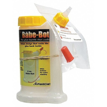 Glue Dispenser, Yellow/White, 4 oz, Plastic MPN:GBABEBOT.YB
