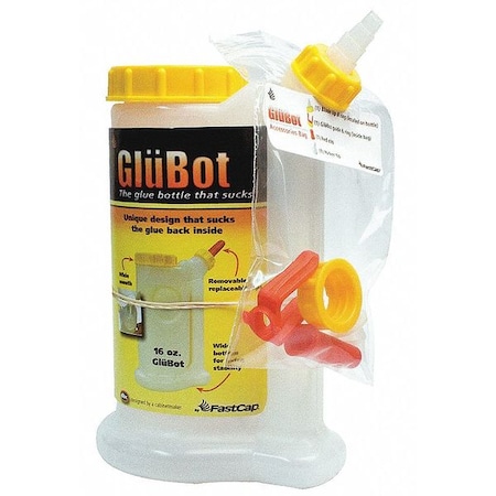 Glue Dispenser, Yellow/White, 16 oz, Plastic MPN:GB.GLUBOT.YB