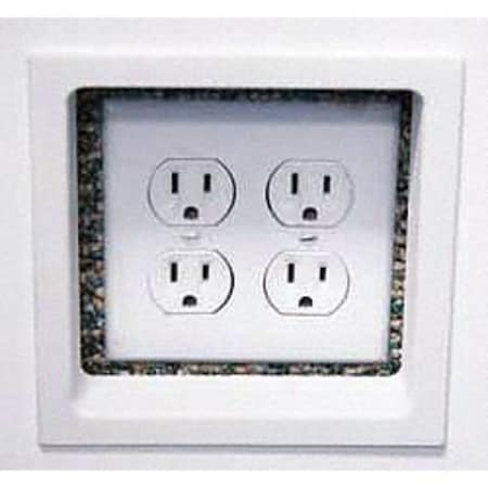 Electric Trim Ring, Number of Gangs: 2 Plastic, Smooth Finish, White MPN:ETR-DOUBLE WH