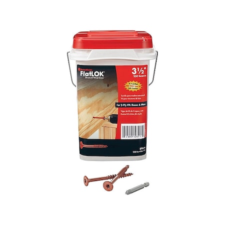 Wood Screw, 3.5in L, PK250 MPN:FMFL312B-250