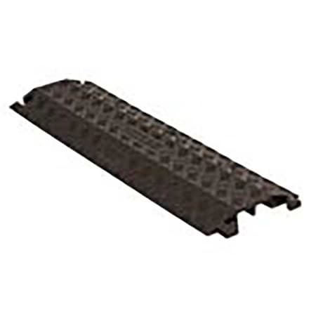 Cable Protector, 1-1/2 in H, 38-1/2 in L, 10-3/4 in W, 2 Channel, Polyurethane, Black MPN:FL2X1.75-B